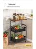 Carrello Snack Retro-Style Mobile con Scaffalatura Multi-livello e Organizer da Tavolo