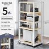 Floor-Standing Multi-Layer Mobile Printer Rack & Computer Host Organizer Cabinet