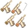 Nanomaru Banana Plug Connectors, L-shaped Audio Jacks, Speaker Plugs, Screw-in Type, Secure Fit, Improves Sound Quality, Prevents Plugs from Coming Ou