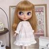 Rakulifey Blythe Clothes Dress Outfit One-Piece Clothes Neo Blythe Costume White Obitsu 24