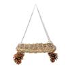 Bird Seagrass Swing Toys Safe Healthy Hand Made Relieve Boredom Bird Foraging Chew Wall Toys with Pine Cones Chains