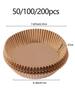 50/100/200pcs Disposable Air Fryer Paper Round Special Paper Food Silicon Oil Paper Nonstick Parchment Air Fryer Liners Baking P