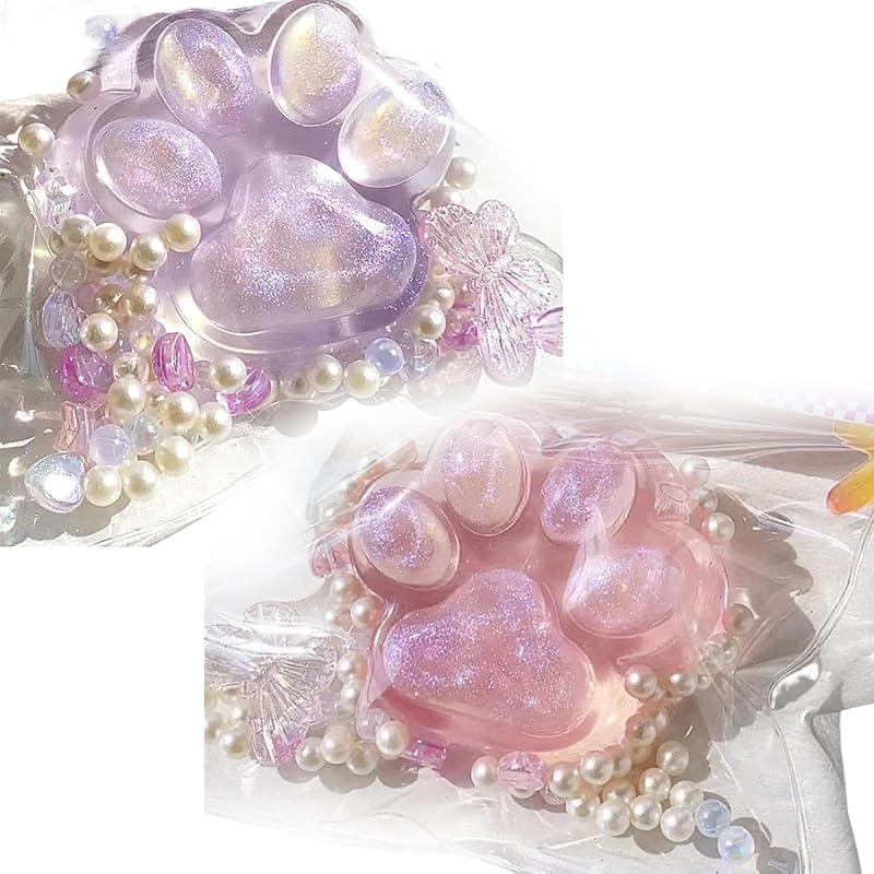 

Набір із 2 7-сантиметрових м яких котячих лапок і лап, іграшки-сквіші з крохмального сиропу, ручна робота, прозорі, ТПР, м які, повільно піднімаються, реалістичні, тактильні, котячі лапки, кіт