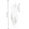 39.37 in Dreamcatcher Wall Hanging moon white Modern Dreamcatcher Handmade Indoor Dreamcatcher Decor Balcony Layout