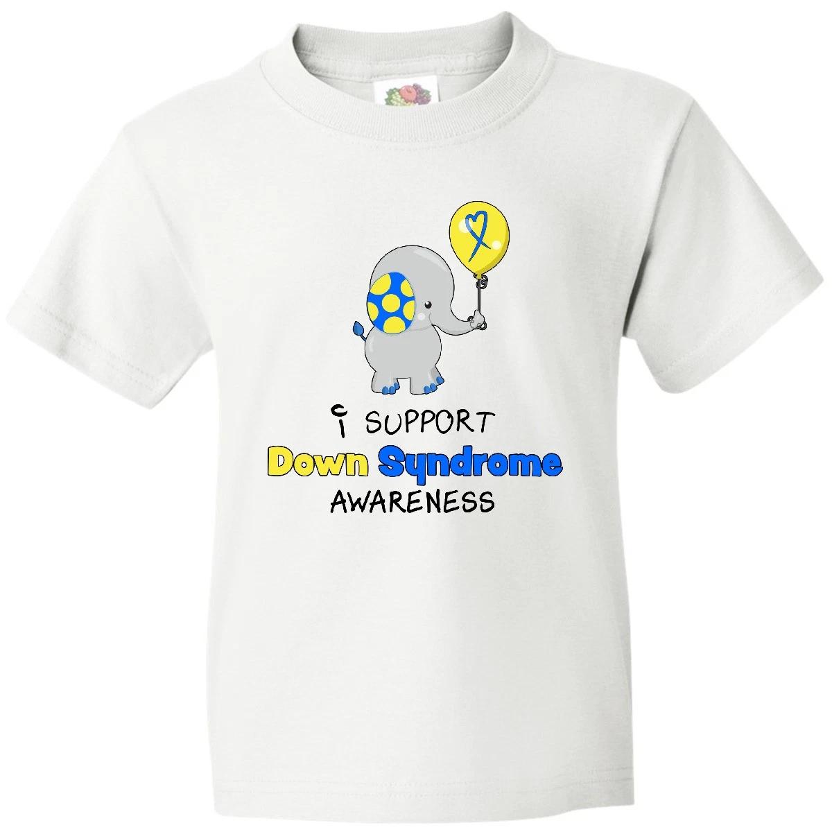 

Inktastic I Support Down Syndrome Awareness Elephant With Balloon Youth T-Shirt 160