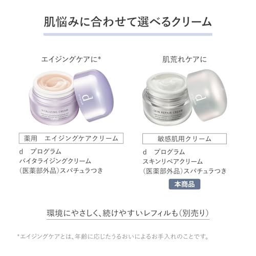 D Program [Quasi-drug] Skin Repair Cream (Refill) Cream/Eye Cream Fragrance-free Refill 45g For Sensitive Skin
