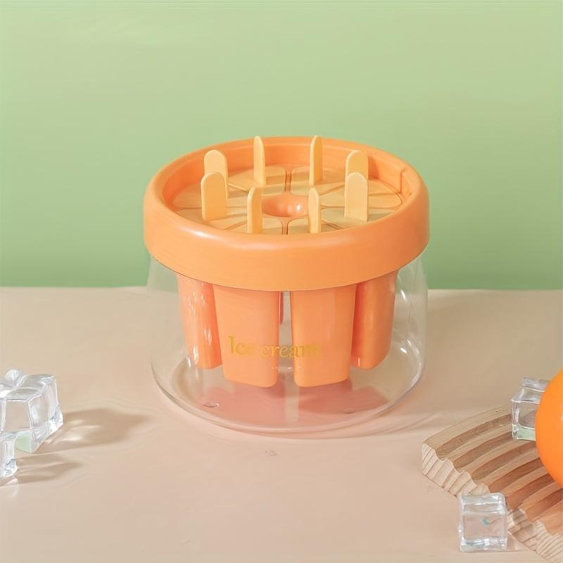 Food-Grade ABS Ice Cream Mold Set Homemade Popsicle Maker For Kids Safe Contact With Food Easy-Release Ice Pop Storage Box - 6 Cavities