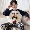 Boys Cotton Pajama Set Long Sleeve Thin Winter Sleepwear Kids 8 Years Cartoon Print Comfortable Home Wear