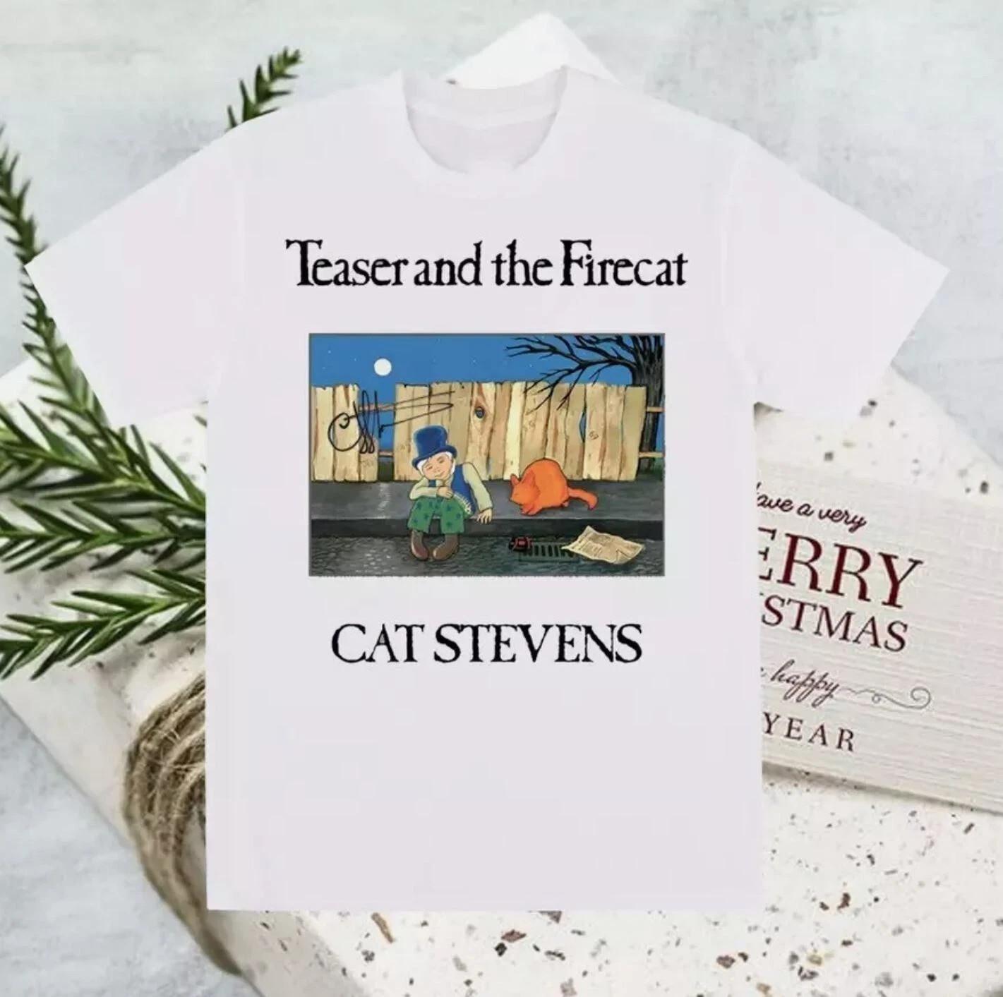 NEW Cat Stevens Teaser and the Firecat Heavy Cotton White S-5XL T Shirt CM613 XXXL