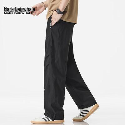 Mark Fairwhale Men's Ice Silk Loose Fit Cargo Parachute Pants