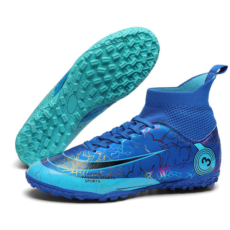 Large Size New Adult High-top Football Shoes Men's Long Nails AG Children's TF Broken Nails Breathable Student Training Shoes Women