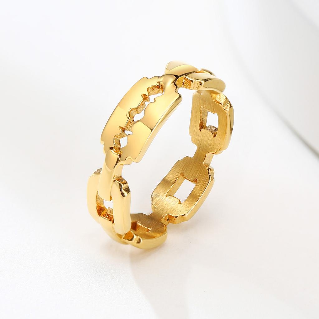 Unique Men Ring, Razor Blade Ring. Stainless Steel Unisex Blade Ring Zircon for Men's Women's