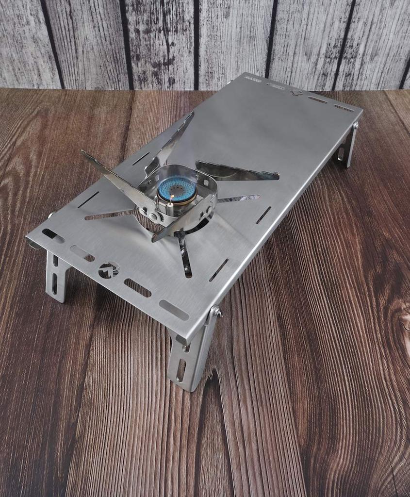 CAMPING MOON Solo Kitchen Regler für ST-310 und ST-340 Kocher, Solo Tisch, Edelstahl, mit Aufbewahrungstasche, Campingküche SOLO KITCHEN SK-310