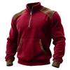 Men's Colorblock Half Zip Stand Collar Sweatshirt Men's Sports Large Size Casual Stand Collar Sweatshirt