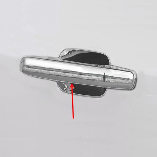 For -2025 Ford Ranger ABS Chrome Door Handle COVERS With Smart Keyholes 4PCS