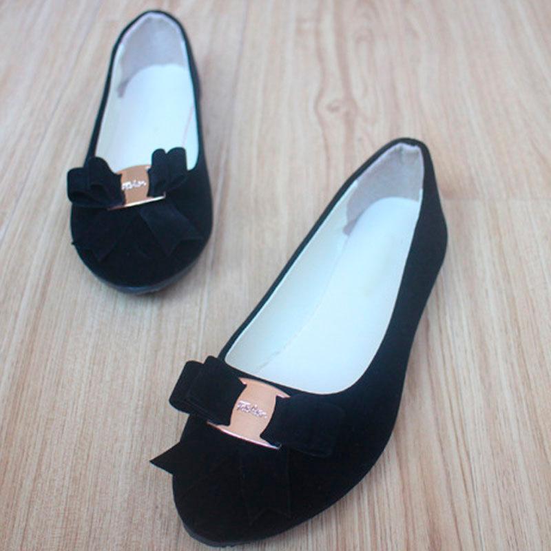 

Большой размер Туфли на плоской подошве Женская мода Бант Большой размер Женские балетки С мелким вырезом Женская обувь на весну осень Размер 35-43 WSH2345 35 чёрный