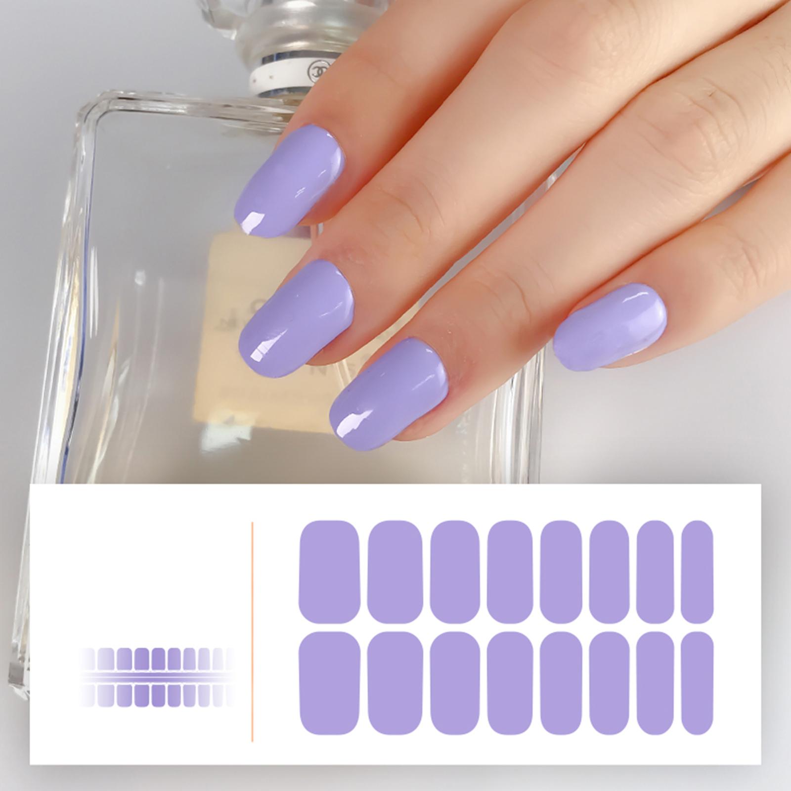 

Наклейки на полоски лака для ногтей, полные обертывания для ногтей, наклейки для лака для ногтей, полуотвержденные полоски для гель-лака для ногтей, сплошной цвет 2