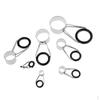 7Pcs Fishing Rod Guide Tip Repair Kit DIY Eye Rings Stainless Steel