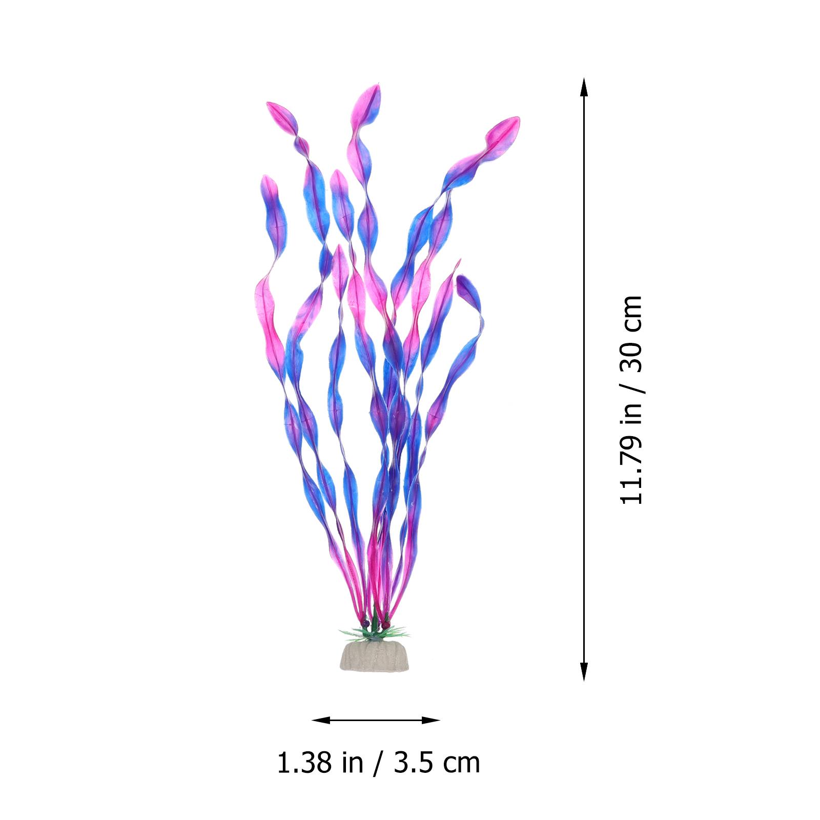

10 шт. Искусственная морская трава Растения для пресной воды Имитация морских водорослей Пластиковый аквариум фиолетовый