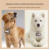 Zinc Alloy Dog Bone ID Tag - Laser Engraved, Anti-lost Military Pendant for Pet Collars