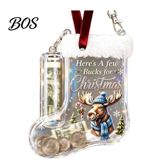 Ornament for Christmas Tree Cash Gift Stocking, Money Holder Hanging Ornament, Unique Creative Present Xmas Decoration Holiday Surprise