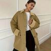 Women's Woven Quilted Mid-length Windbreaker, Thick Cotton Jacket, Autumn and Winter Warm Jacket, Women's Cotton Jacket
