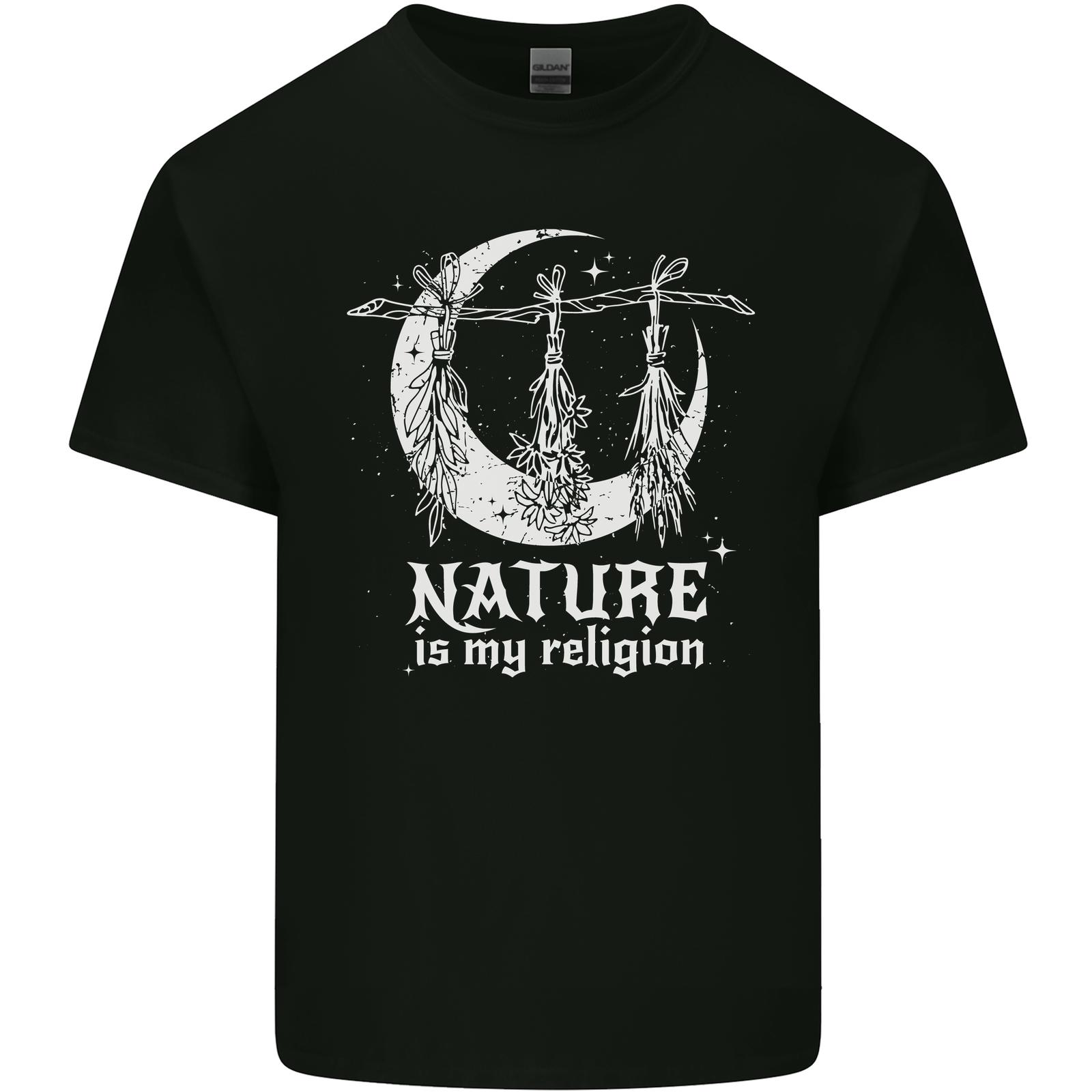 Nature Is My Religion Witch Halloween Mens Cotton T-Shirt Tee Top L