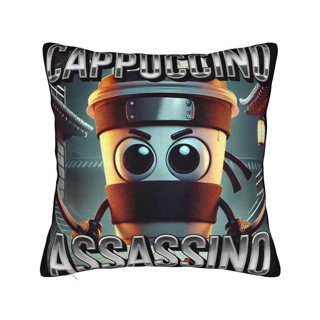 Italian Brainrot Characters Funny Meme Popular Pillowcase Printed Cushion Cover Decorations  Pillow Case Cover Sofa