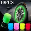 10pcs Luminous Valve Stem Cap Universal Car Decor