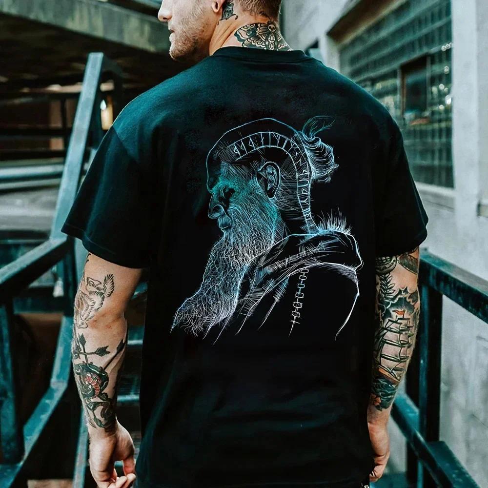 

Винтажная футболка Мужская футболка с 3D-принтом, с коротким рукавом, Повседневные уличные топы, Свободные забавные футболки, Футболка Оверсайз, Мужская одежда#Цвет(2) XXXXXL чёрный