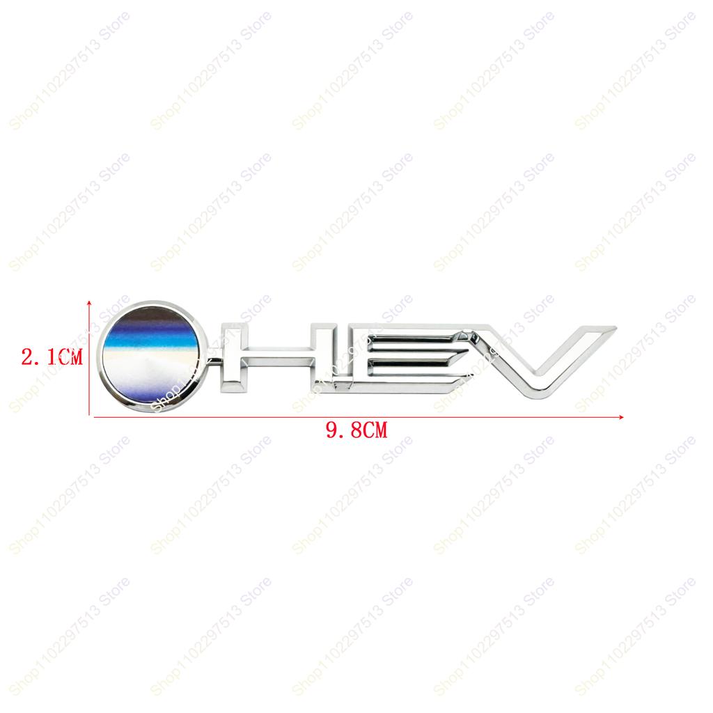 ABS 3D Chrome Black Letters HEV Emblem Car Rear Trunk Bumper Tail Door Sticker For Toyota Camry Highlander Prius Corolla