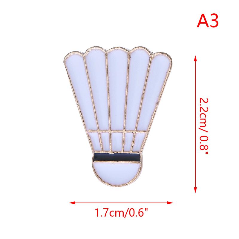 Modische Sport-Anstecknadeln Herren Basketball Badminton Tischtennis Volleyball Rugby Emaille-Abzeichen Metallverschluss Damen Denim-Schmuck