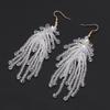 Handmade Crystal Tassel Earrings: Beaded Princess Style for Summer Wear