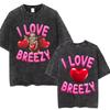 Retro gewaschen Chris Brown Breezy Bowl XX Tour Grafik T-Shirts Herren Hip Hop Mode Freizeit-T-Shirts Unisex Sommer Baumwoll-T-Shirts