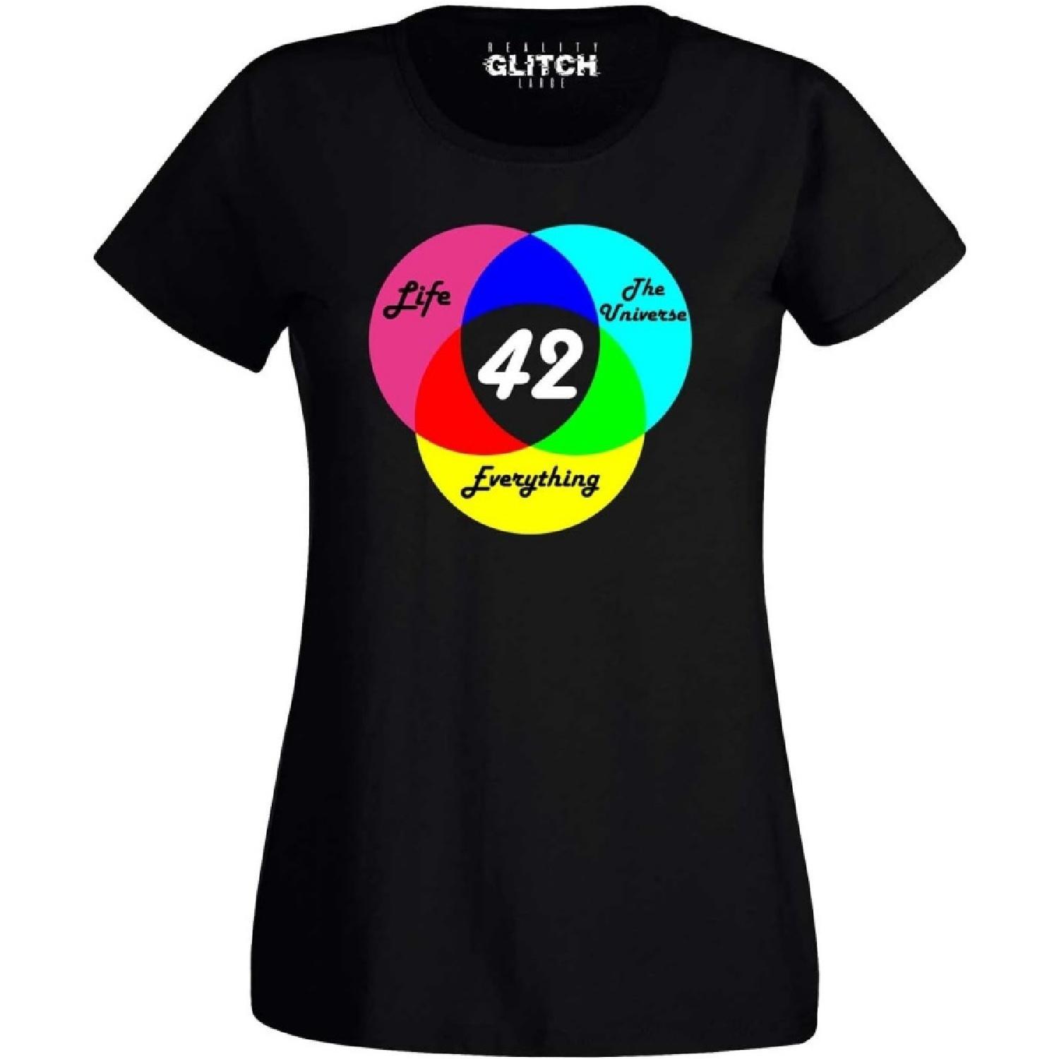 

Reality Glitch Womens Answer is 42 T-Shirt XXXXXL чорний
