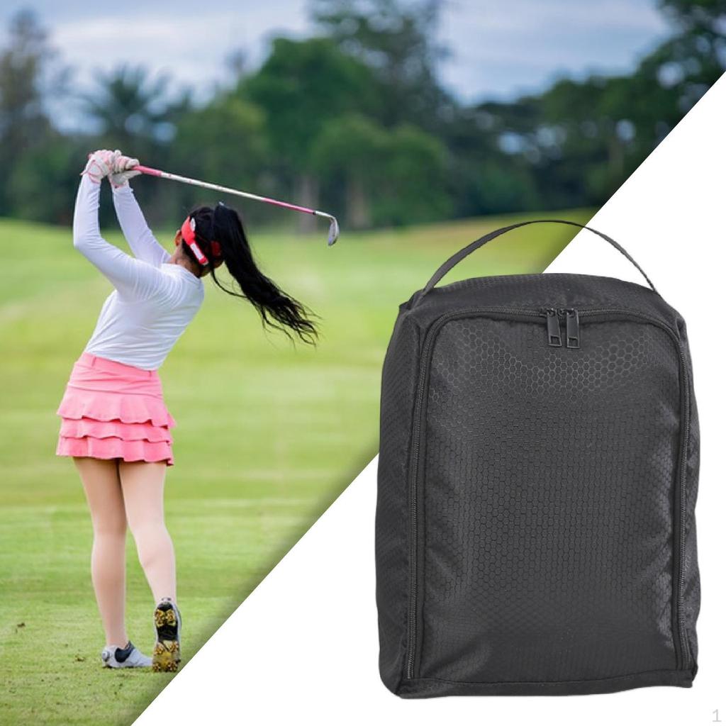 Golf Shoe Bag Carry Breathable Large Capacity Easy to Zippered Carrier