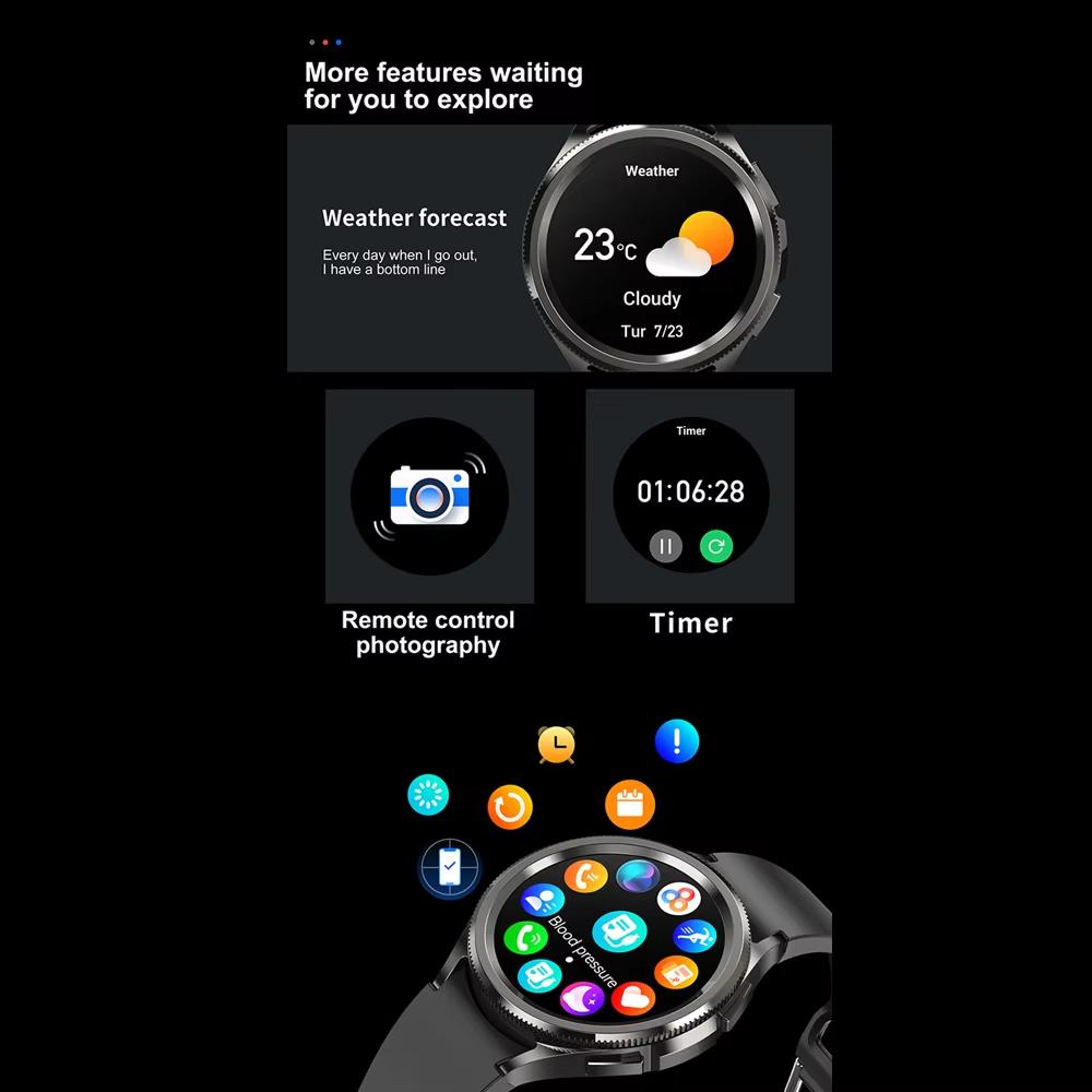2026 Nové hodinky Watch6 Classic Chytré hodinky Muži GPS NFC Sportovní Fitness Dámské zdraví Srdeční tep Vodotěsné Bluetooth volání Chytré hodinky