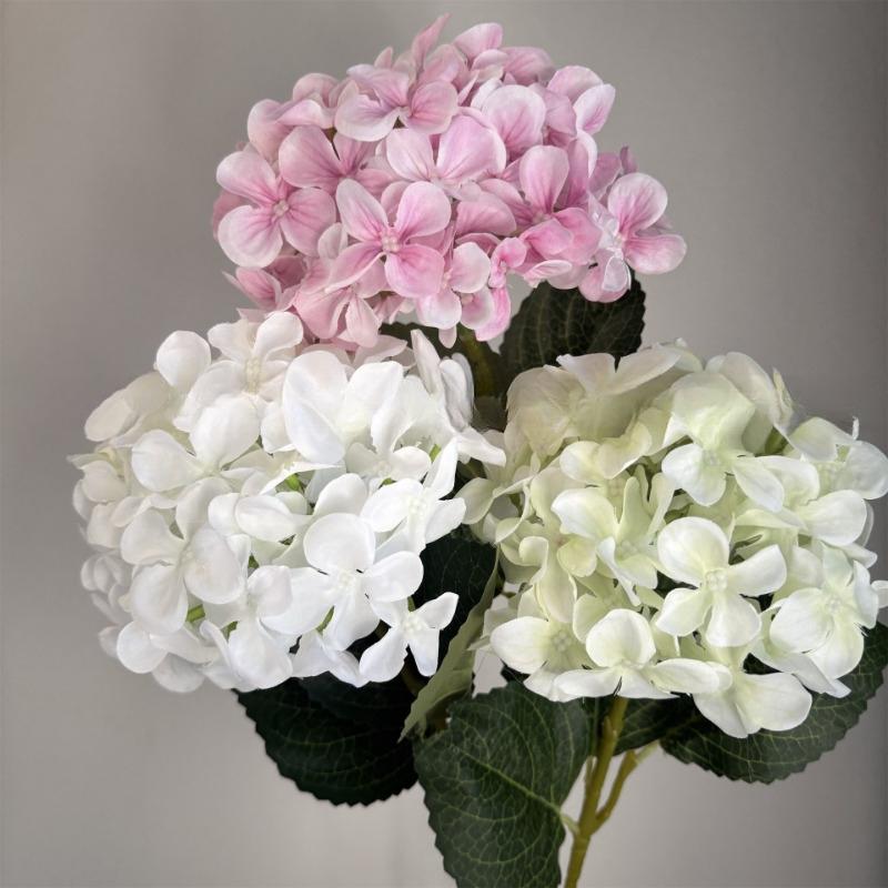 Einzelne Hortensien Esstisch Blume Kunstblume Hochwertiger Strauß Dekoration Wohnzimmer Blumenarrangement Dekoration
