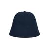 VARZAR VA Curved Stud Round Drop Bucket Hat Navy