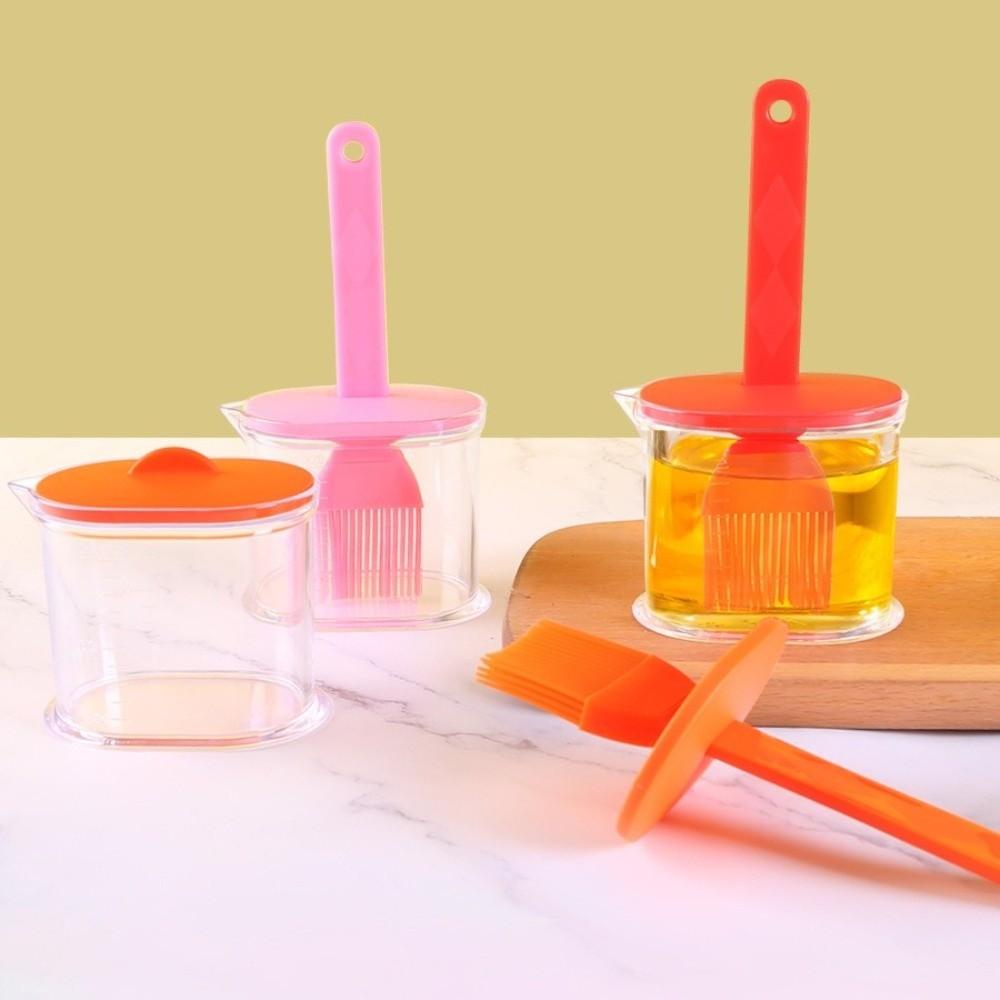 Non-Slip Handle Sauce Application Brush with Scale Oil Brush Kitchen Gadget BBQ Brush  Baking