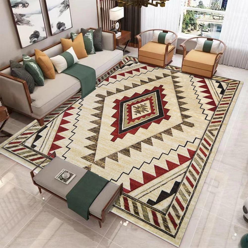 

Light Colored Series Bohemian Ethnic Style Living Room Decoration Carpet Bedroom Bedside Carpet Leisure Balcony Sofa Cushion 40x60cm16x24in