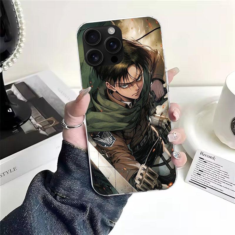 A-Attack on T-Titan Levi Soft Phone Case For IPhone 11 17 Air 16E 16 Pro Max 15 + 14 Plus 13 Mini 12 Apple 7 SE 8 Fundas Coque 1