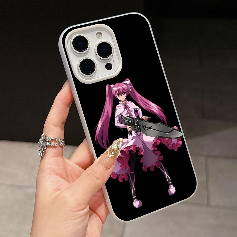 

Чехол для телефона Akame Ga Kill Mine для iPhone 17 16 15 14 13 12 11 Air Pro Max Plus Желейный Двухслойный Белый Чехол iPhone 15 Pro Max