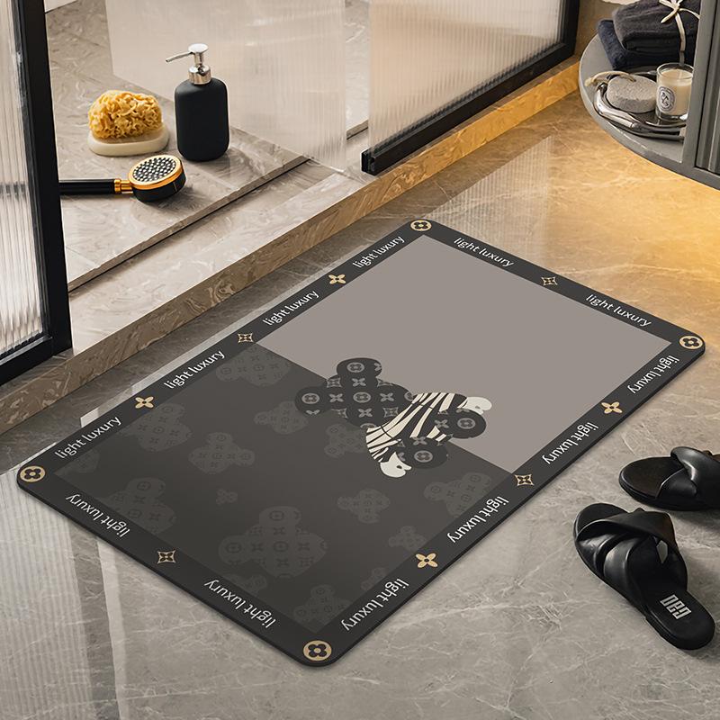 

Впитывающий быстросохнущий коврик для ванной комнаты, туалетная дверь, ковер для гостиной, имитация диатомового грязевого коврика для дома, ванной комнаты, спальни 30X40cm