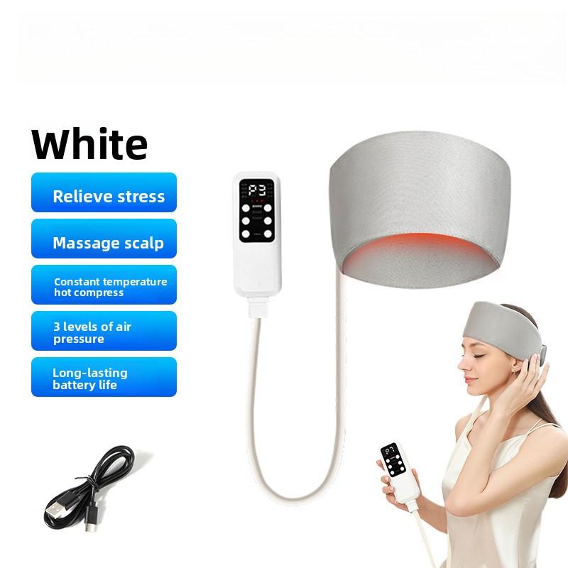 Head Massager, Electric Kneading Hot Compress To Help Sleep, Temple Sleep Sticker, Headband, Household Pulse Air Pressure Massager
