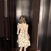 Bow Strap Backless Polka Dot Neck Dress Summer New Sweet and Spicy Waist and Thin Temperament a Word Short Skirt