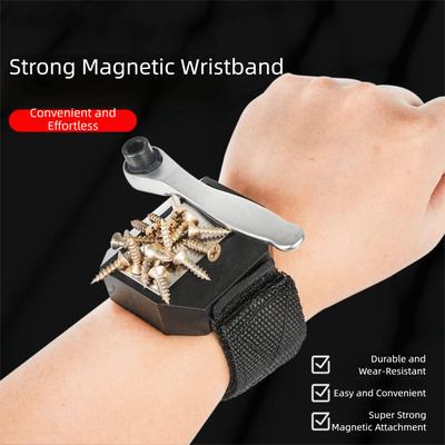 Sterke Magneet Magnetische Polsband Verstelbare Band Stevig Ontwerp Gereedschapshouder Multifunctioneel Draagbaar Magnetisch Pols Gereedschapsriem
