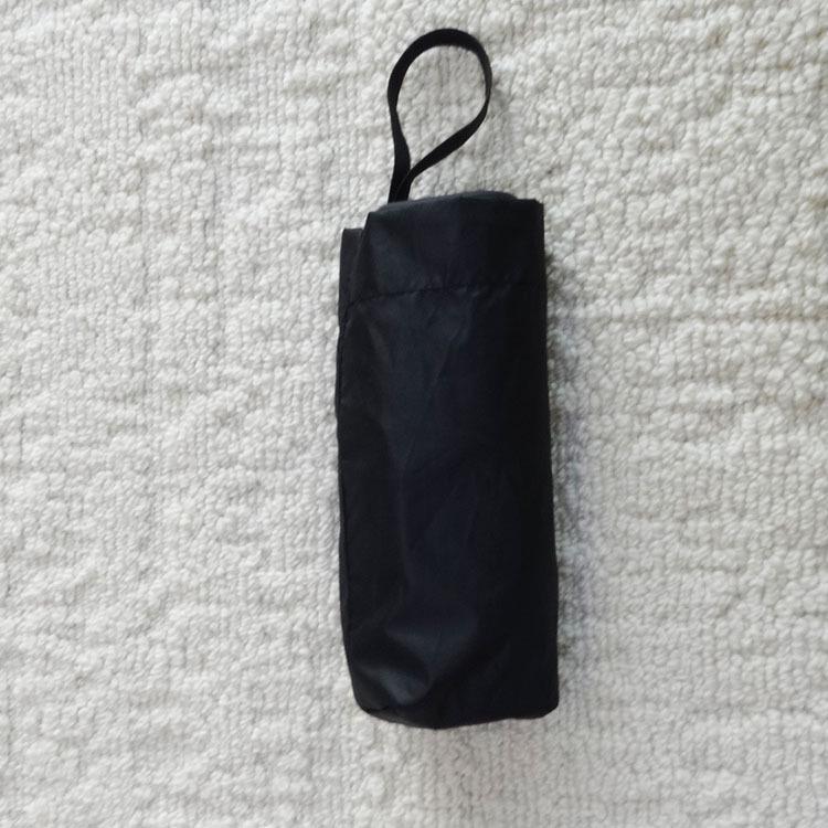 Custom Logo Mini Pocket Umbrella with UV Protection and Black Glue Six-Fold Design