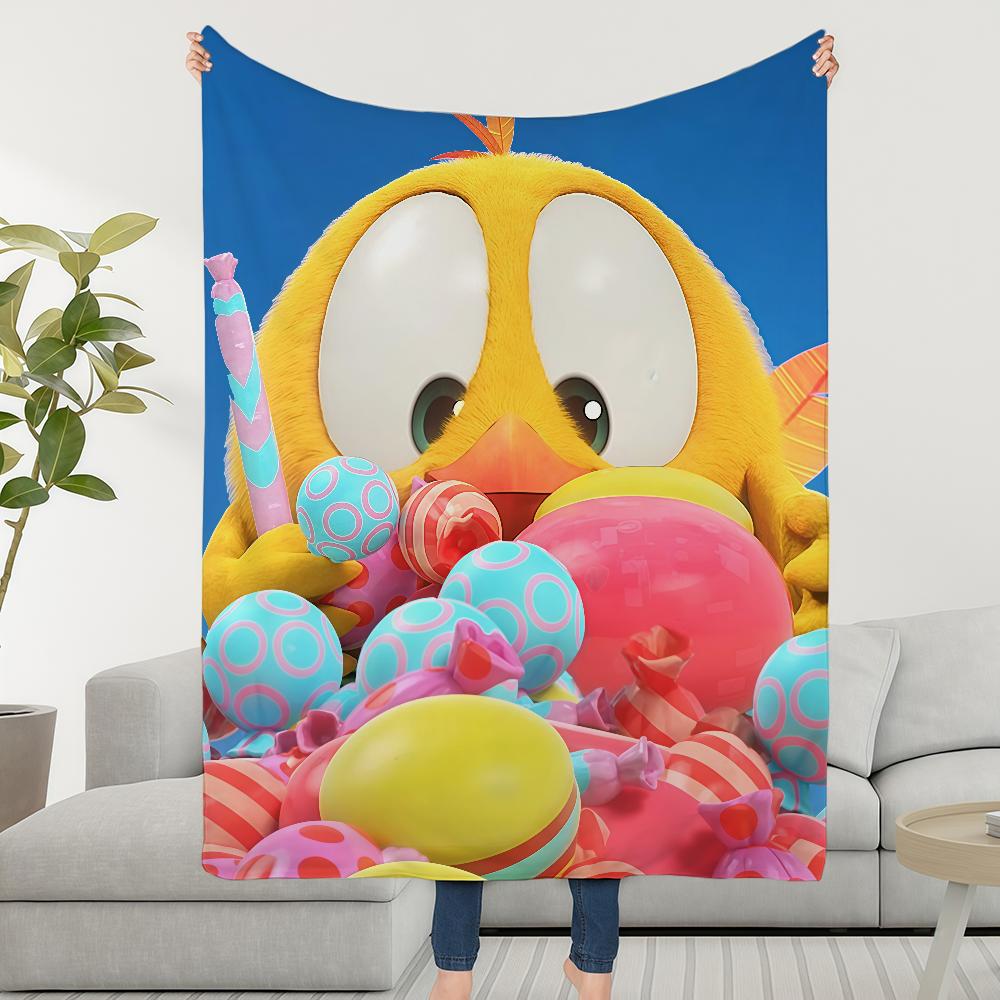 W-Wheres C-ChickyS Cartoon Blanket Throw Super Cosy Plush Living Room Sofa Couch Childish Birthday Gifts