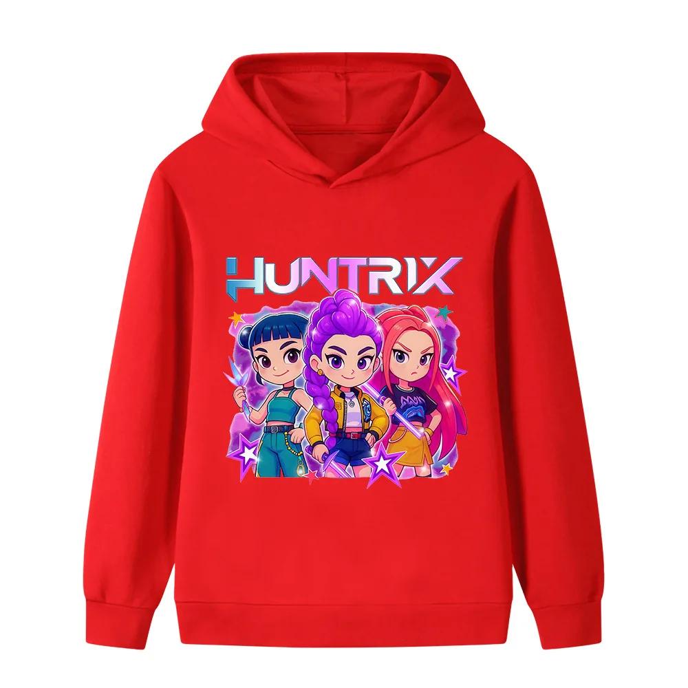 K-Pop Devil Hunter Fashion Winter Clothes for Boys Girls Casual Comfortable Soft Hooded Sweatshirts for Children